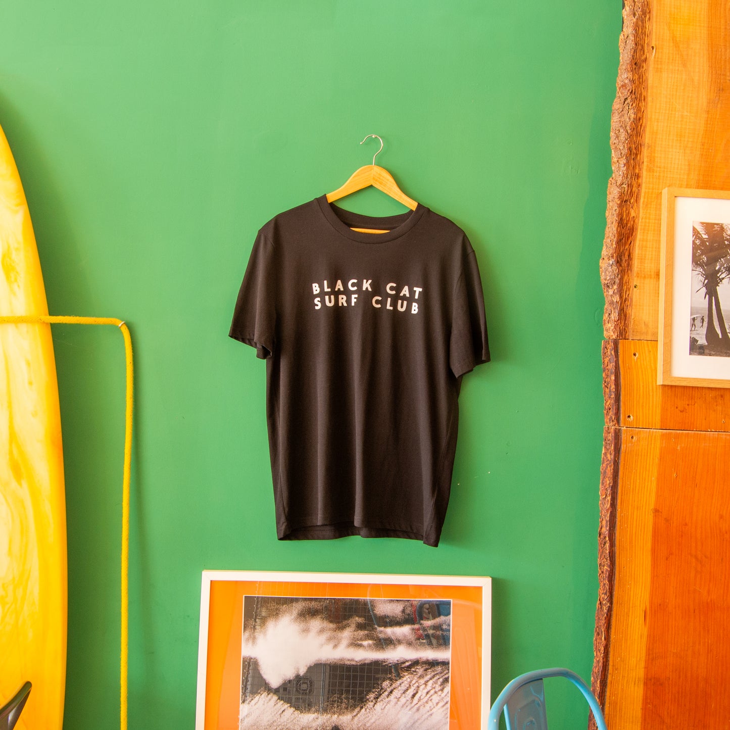 Black Cat Typography T-shirt