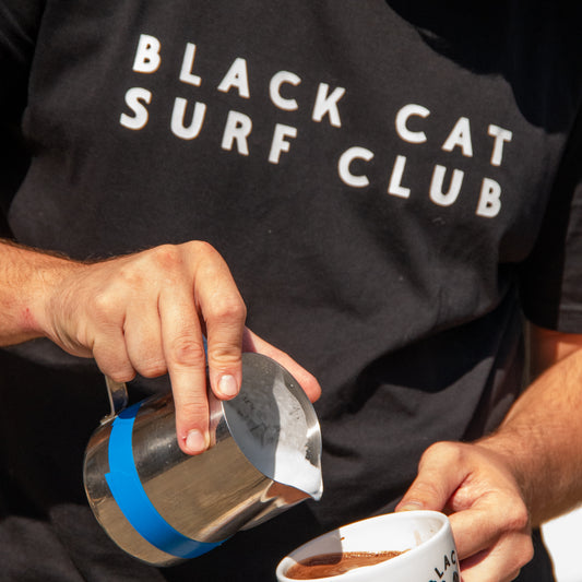 Black Cat Typography T-shirt